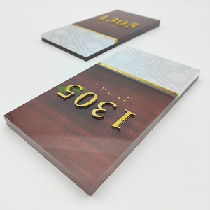 YIYAO-puerta acrílica braille ada para interior, placa de señal de número para habitación de hotel - Product Image 4