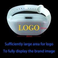 Bracelet LED promotionnel pour événements, contrôle DMX 433, 15 couleurs, réglable, souple, rechargeable, étanche