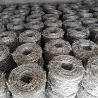 Fil de fer barbelé galvanisé haute résistance en gros d'usine, diamètres 1,6 mm, 2,0 mm, 2,5 mm pour la protection des prisons