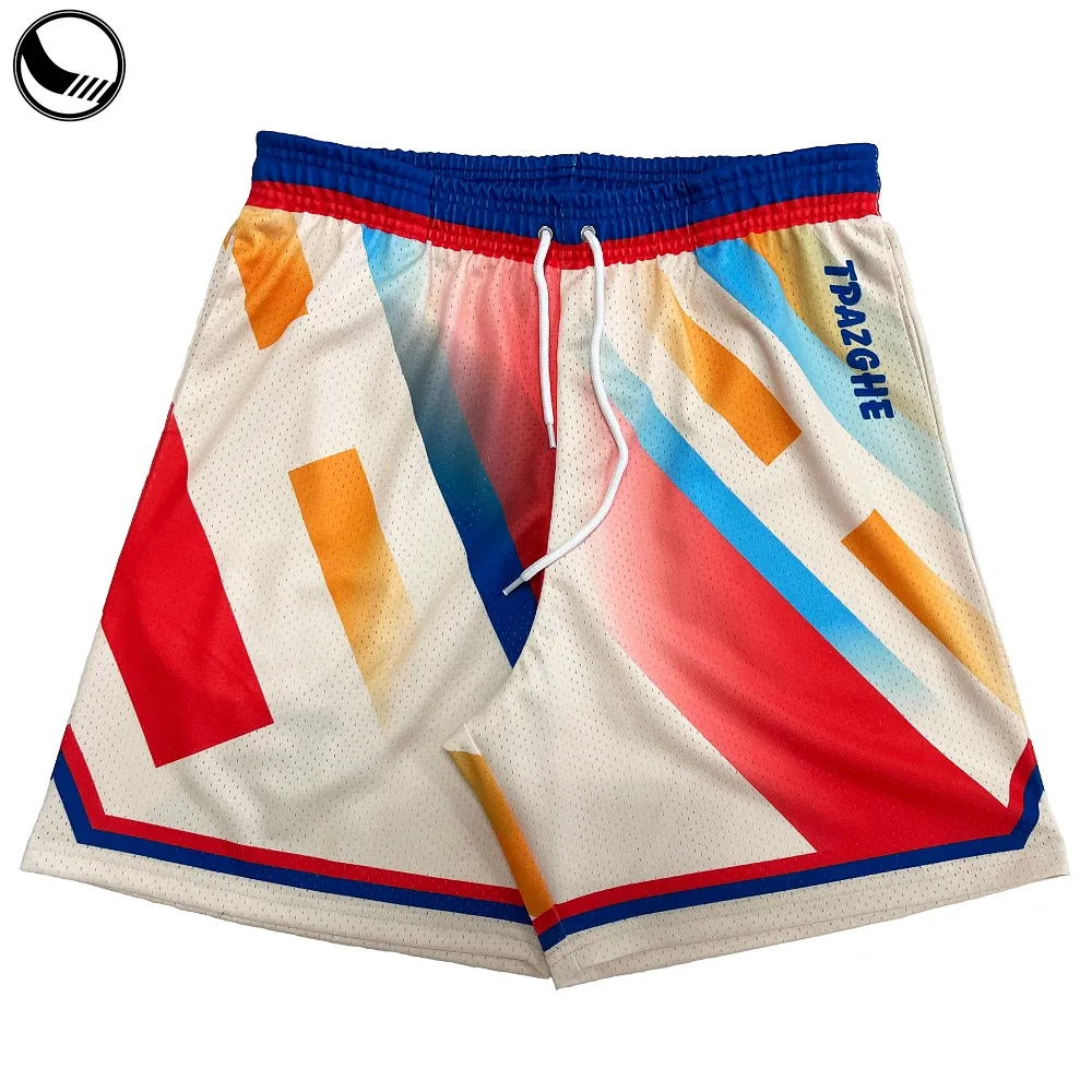 Wholesale Custom Blank Sublimation Printing Men Match Old School Basketball Shorts