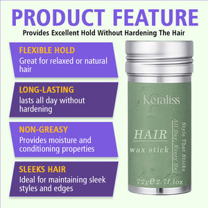 Bâton de cire coiffante Joynna No Flakes Nat Booster Strong Hold Edge Control avec des ingrédients naturels, marque personnalisée pour femmes - Product Image 3