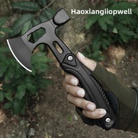 Couteau pliant multifonctionnel Haoxiang en acier inoxydable, outil combiné pour le camping en plein air, la randonnée, la survie et la coupe du bois