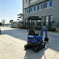 Mini pelle compacte 1T avec chenilles en caoutchouc pour applications multiples