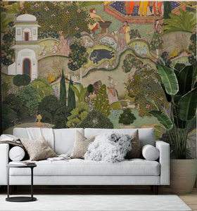Jaipur Garden <strong>Wallpaper</strong> Mural Handmade Custom Indian Floral <strong>Peel</strong> <strong>and</strong> <strong>Stick</strong> <strong>Wallpaper</strong> - Product Image 5