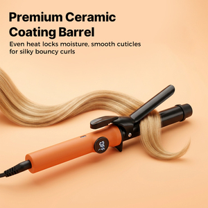 PRITECH Fer à boucler professionnel avec revêtement céramique, baguette rotative, élément chauffant PTC, double tension, pour ondulations et coiffage - Product Image 3