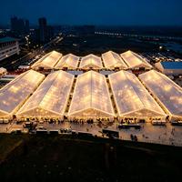 Tentes à structure en alliage d'aluminium robuste, insonorisées et isolées, avec parois sandwich, de conception et de taille personnalisées, pour entrepôt, stockage et salon professionnel