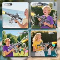 Jouets de tir aquatique électriques automatiques longue portée pour fêtes estivales en plein air et plage, avec effets lumineux