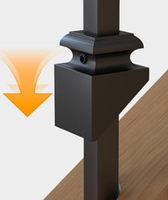 Balustres d'escalier intérieur Accessoires Chaussures pour chaussures unies pour inclinaison à angle de 45 ° Convient aux balustres de 1/2 pouces