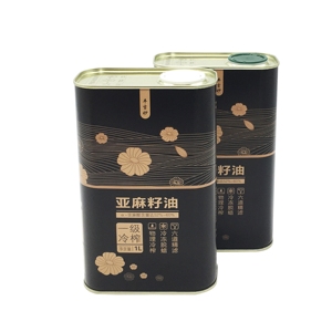 Nouvelle conception de boîtes carrées en fer blanc de 1L avec couvercle en plastique pour l'huile d'olive et les aliments en conserve - Product Image 1