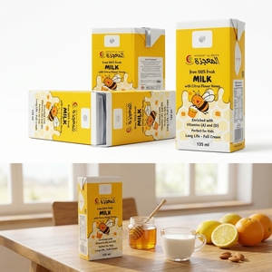 Eco-Friendly Recycled Materials Square <strong>Milk</strong> <strong>Boxes</strong> Coated Paper Food Grade Mailer <strong>Boxes</strong> Custom Logo Food Packaging Source Factory - Product Image 3