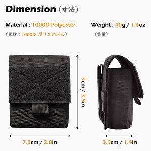 Battery Cigarette Case Tactical Cigarette Pouch <b>Molle</b> Small <b>Bag</b> Holder Lighter Slot Mini Cigar Waist Pack - Product Image 3