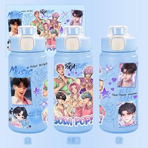 ขวดน้ำลายการ์ตูนน่ารักสไตล์ฮันตริกซ์ เกิร์ล เคป๊อป นักล่าปีศาจ  ขนาดใหญ่  ทำจากสแตนเลส เก็บอุณหภูมิได้ สำหรับเด็ก - Product Image 2