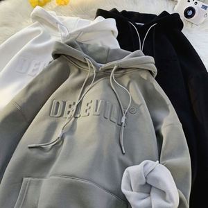 Sudadera con Capucha Personalizada de Alta Calidad con Estampado en Relieve, Sudadera con Capucha Blanca Extra Grande para Hombre, Sudadera con Capucha Lisa con Estampado Puff para Hombre - Product Image 1