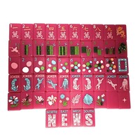 Juego de Fichas de Mahjong Americanas de Acrílico con Patrón de Leopardo Rosa Intenso Leti, con Estuche de Transporte, para Noches de Juego en Casa, Regalo