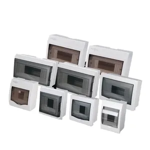 2-4 way Waterproof Distribution Protection Box, Plastic Breaker Electrical Box and Cover for Indoor Outdoor Wall Circuit Breaker