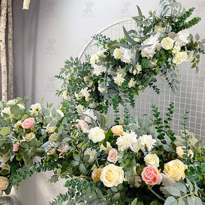 क्रिसमस ईस्टर के लिए पुष्प कृत्रिम फूल कारखाने के साथ शादी की मेज रनर आर्क - Product Image 2