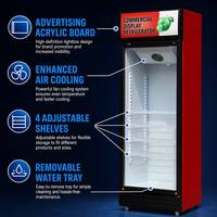 Vitrines réfrigérées pour boissons, armoires de conservation à porte simple, refroidissement par air