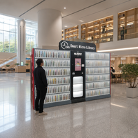 La bibliothèque HAUMR tient le casier RemoteLocker LibCabinet 21.5 "FHD Touch HF Locker Machine de caisse de livre sans surveillance pour les écoles