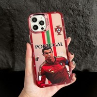 Coque de téléphone rigide IMD avec impression UV de la star du football Cristiano Ronaldo et Lionel Andrés Messi pour iPhone 17 16 15 14 Pro Max OEM