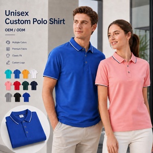 Polo unisexe personnalisé avec logo, en tissu technique premium, avec bordures contrastées, piqué vierge pour impression, uniforme d'équipe, OEM en gros - Product Image 1