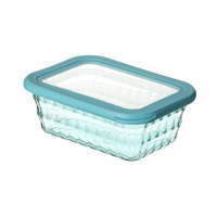 Ensemble de 3 boîtes de rangement pour réfrigérateur moderne, boîtes carrées hermétiques en plastique pour le rangement des aliments pour le déjeuner et les fruits dans la cuisine