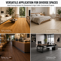 Maßgefertigte 1-3mm Dicke PVC Holzmaserung PVC LVT Vinyl-Fliesen Holzmaserung Vinyl-Bodenbelag Selbstklebende PVC-Bodenplanken für Hotels