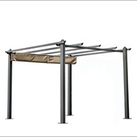 Toile de Pergola pliable en aluminium, auvent, Protection solaire, contre la pluie et le soleil, 2 tailles Standard pour l'extérieur, 3*4 M, prix d'usine