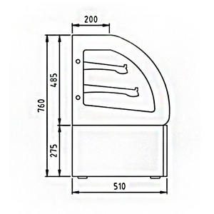 Vitrine commerciale de <span class=keywords><strong>réfrigérateur</strong></span> de gâteau de conception COOL - Product Image 3