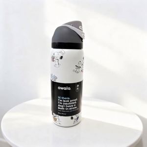 Botella de Agua OWALA FreeSip - Tapa de Doble Apertura, Libre de BPA, a Prueba de Fugas, 32 oz, Compatible con Portavasos de Auto, Diseño Gatito Rosa - Product Image 5