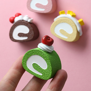 Cake Roll Simulation Food Miniature, 3D Refrigerator Magnet, Creative Decorative Fridge <b>Sticker</b> - Product Image 2