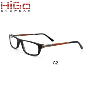 Haute Qualité Acétate Optique Lunettes Cadre avec Temple <span class=keywords><strong>En</strong></span> <span class=keywords><strong>Bois</strong></span> de Fabrication de la Chine - Product Image 2