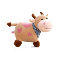 Vente en gros de jouets en peluche douce de 8 pouces en forme de vache, Luffy, animal en peluche pour enfants, cadeau mignon pour garçons et filles, porte-clés