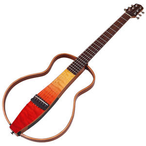 Guitarra popular portátil desmontable <span class=keywords><strong>de</strong></span> 6 cuerdas <span class=keywords><strong>de</strong></span> 39 pulgadas, <span class=keywords><strong>ojo</strong></span> <span class=keywords><strong>de</strong></span> pájaro, <span class=keywords><strong>arce</strong></span> brillante, <span class=keywords><strong>madera</strong></span> maciza, acústica, Color cereza, fabricado en fábrica - Product Image 1
