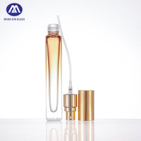 Vente en gros 15ml forme plate mini verre rechargeable parfum atomiseur bouteille qualité vide échantillon parfum vaporisateur à vendre