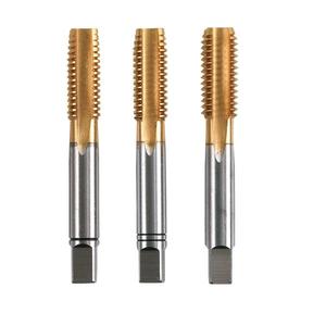 KRINO - 1015505X08 Set metric coarse ISO <b>thread</b> HSS-G TIN hand <b>taps</b> (3 pcs.) - EAN 8014249249122 POWER TOOLS ACCESSORIES - Product Image 1