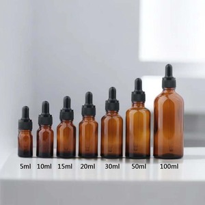 Amber Glass <b>Dropper</b> <b>Bottles</b> 5-100ml Recyclable Essential Oil Containers - Product Image 2