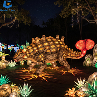 Solution clé en main d'éclairage de festival : Installations personnalisées de lanternes dinosaures Pterosaures pour parcs à thème, zoos, expérience immersive