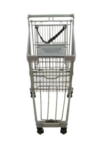 चार पहियों के लचीले धातु बेबी चेयर और शॉपिंग कार्ट जाल संरचना के साथ उच्च गुणवत्ता WM-L90 सुपरमार्केट ट्रॉली - Product Image 6