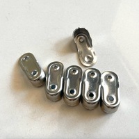 Raccords de quincaillerie de meubles, Rail de fer, Support de tige de placard ovale, Support d'extrémité de Tube d'armoire en acier pour Support de Tube ovale de Tube de 16mm