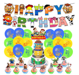2024 dessin animé chaud <span class=keywords><strong>Toy</strong></span> <span class=keywords><strong>Story</strong></span> thème bannière Latex ballon ensemble gâteau Plugins joyeux <span class=keywords><strong>anniversaire</strong></span> enfants <span class=keywords><strong>d</strong></span>écorer fête fournitures - Product Image 1
