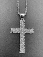 DUYIZHAO Nouvelle Arrivée Pendentif Croix de Jésus Hip Hop pour Hommes, Plaqué Or 14 carats, Bijou Religieux Tendance