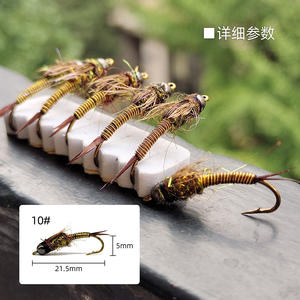 Nuevo señuelo de pesca de trucha con cabeza de tungsteno sin púas, tipo jig, con cola de faisán y ninfas, de hundimiento rápido, <span class=keywords><strong>para</strong></span> agua salada. - Product Image 4