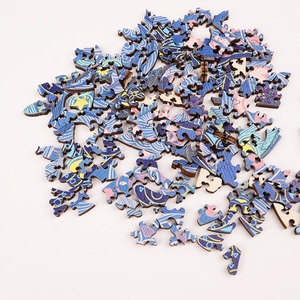 <span class=keywords><strong>Puzzle</strong></span> 3D en <span class=keywords><strong>bois</strong></span> de baleine bleue de forme unique pour adultes et enfants, jeu familial, jouet de développement de mise au point - Product Image 5