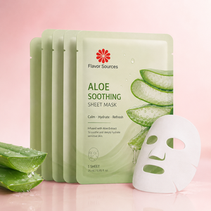 Flavor Sources Paquete de 30 Mascarillas Faciales de Aloe Vera Hidratantes, Humectantes y Calmantes para Después del Sol, Alivio para Quemaduras Solares, para Todo Tipo de <span class=keywords><strong>Piel</strong></span> - Product Image 4