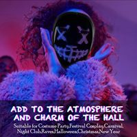 Masque LED personnalisé pour les fêtes d'Halloween et du Nouvel An avec affichage de messages Matériau en latex avec téléchargement d'image pour les rassemblements festifs