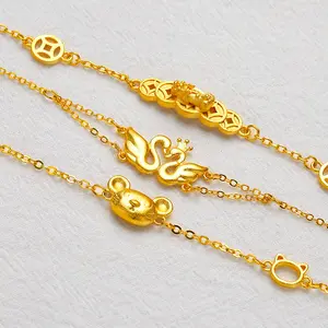 Vietnam Sand Gold Copper Money Pixiu Girls Bracelet Gold Plated Mouse Bracelet Bracelet One Drop Jewelry