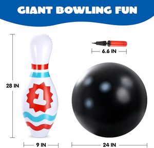 Giant Inflatable <b>Bowling</b> Set for Kids, Jumbo <b>Bowling</b> Pins with Ball Indoor Outdoor Educational <b>Bowling</b> Game for Toddlers Family - Product Image 6