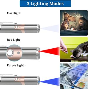 Gato de interior multifuncional láser gato Teaser Stick <span class=keywords><strong>7</strong></span> opciones de ajuste USB carga directa gato persiguiendo y jugando juguete - Product Image 4