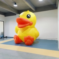 Modèle de canard gonflable géant jaune personnalisé de 10 pieds et 20 pieds avec éclairage LED à vendre, canard gonflable de Noël