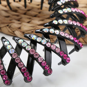 <span class=keywords><strong>PL</strong></span> رأس كرة حجر الراين الجديدة جهاز لفائف الشعر برعم رأس حجر الراين عش الطيور الكورية - Product Image 2